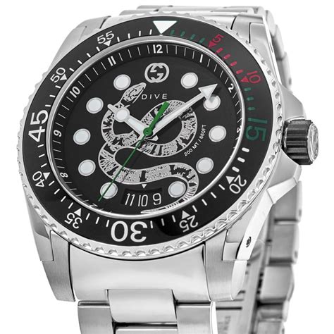 gucci dive 45mm watch|gucci snake watch men's.